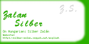 zalan silber business card